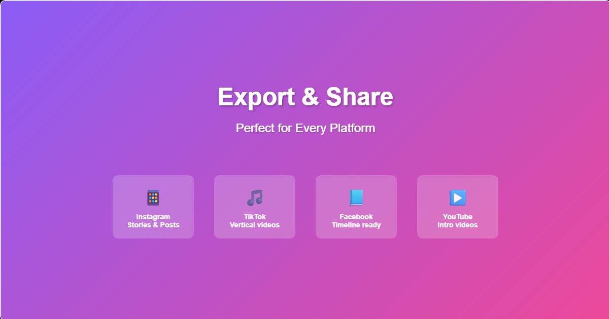 Video Carousel Export Options
